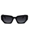 Marc Jacobs 52mm Rectangular Geometric Sunglasses In Black