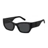 Marc Jacobs Marc 693/s 08a/9o Women's Sunglasses - Black Frame, Dark Grey Gradient Lenses In Black