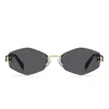 Marc Jacobs Geometric-frame Chain-strap Sunglasses In Gold