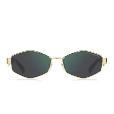 Marc Jacobs Geometric-frame Sunglasses In Gold