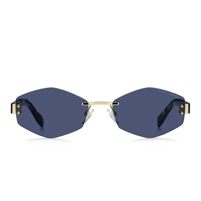 Marc Jacobs Sunglasses Marc 496/s Air Lks Brown/blue Women With Chain In Gold