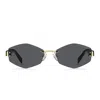 Marc Jacobs Geometric Frame Sunglasses In Gray