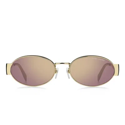 Marc Jacobs Sunglasses Marc 806/s S9 E Gold/purple Women In White