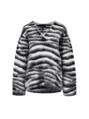 Marc Jacobs Zebra-patterned Jumper In Wool Blend Women In Black