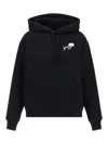 Marc Jacobs Graphic Print Hoodie Front Pocket In Black