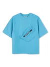 Marc Jacobs 3d Zipped Pocket T-shirt In Light Blue