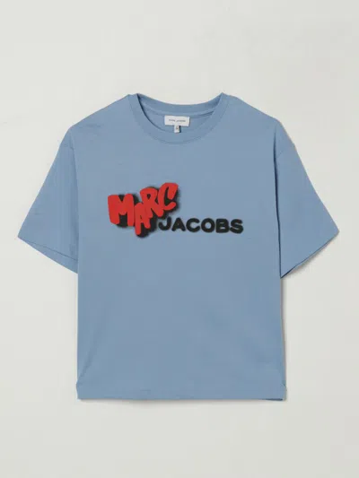 MARC JACOBS T-SHIRT LITTLE MARC JACOBS KIDS COLOR BLUE,H28568009
