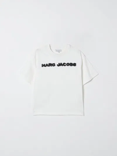 MARC JACOBS T-SHIRT LITTLE MARC JACOBS KIDS COLOR IVORY,H41049044