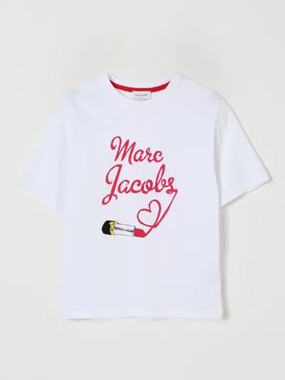 MARC JACOBS T-SHIRT LITTLE MARC JACOBS KIDS COLOR WHITE,H28547001