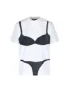 Marc Jacobs Womens Bra Graphic Boxy-fit Short-sleeve Cotton-jersey T-shirt White In White