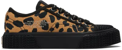 Marc Jacobs Tan & Black 'the Printed Canvas' Sneakers In 002 Black Multi