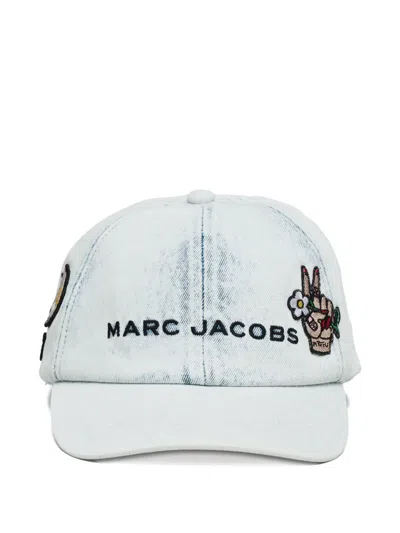 Marc Jacobs Tattoo-appliqué Denim Cap In Brown
