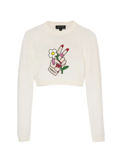 Marc Jacobs Tattoo-embroidered Jumper In White