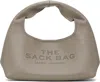 Marc Jacobs The Sack Mini Leather Hobo Bag In Gray