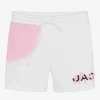 MARC JACOBS MARC JACOBS TEEN GIRLS WHITE SPRAY PAINT COTTON SHORTS