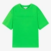 MARC JACOBS MARC JACOBS TEEN GREEN EMBOSSED JERSEY T-SHIRT