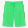 MARC JACOBS MARC JACOBS TEEN NEON GREEN EMBOSSED COTTON SHORTS