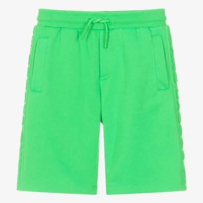 Marc Jacobs Teen Neon Green Embossed Cotton Shorts