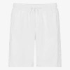 MARC JACOBS MARC JACOBS TEEN WHITE EMBOSSED COTTON SHORTS