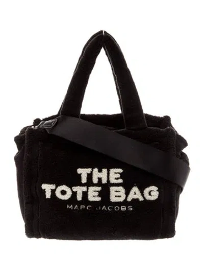 Pre-owned Marc Jacobs Terry Cloth Top Handle Bag In Black