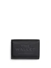 Marc Jacobs Textured Cow Leather Wallet With Embossed Logo In Black