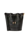 Marc Jacobs Textured Leather Bucket Bag With Drawstring Closure In Black