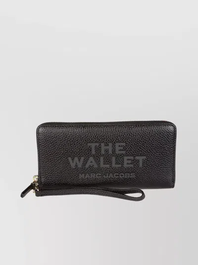 Marc Jacobs Textured Leather Clutch With Wrist Strap In Black