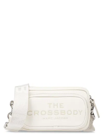 Marc Jacobs Textured Leather Crossbody Bag With Adjustable Strap In White