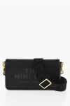 Marc Jacobs Textured Leather Shoulder Bag With Ton Sur Ton Logo In Black