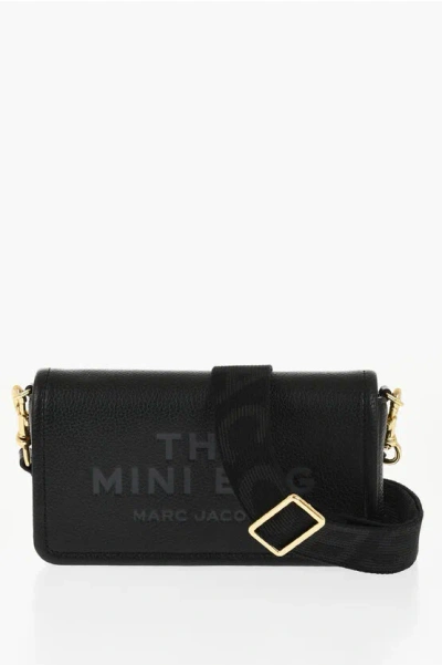 Marc Jacobs Textured Leather Shoulder Bag With Ton Sur Ton Logo