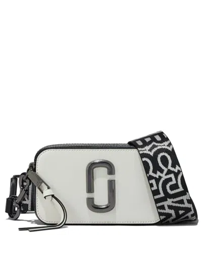 Marc Jacobs Textured Split Cow Leather Shoulder Bag In White