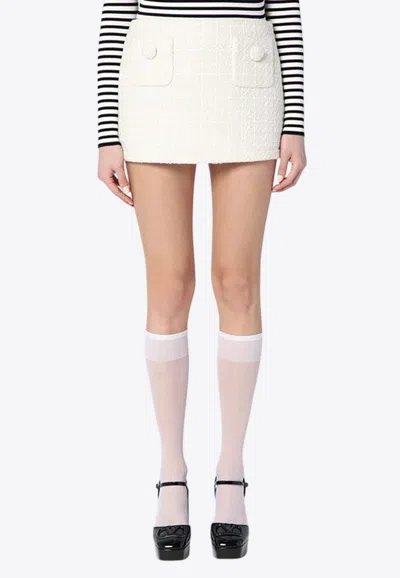 MARC JACOBS TEXTURED TWEED MINI SKIRT