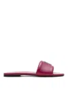 Marc Jacobs Logo Flat Sandals In Red
