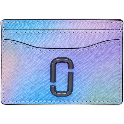 Marc Jacobs The Airbrush Utility Snapshot Card Case In Blue Multi