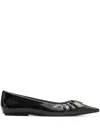 Marc Jacobs The Pointy Toe Ballerinas In Black
