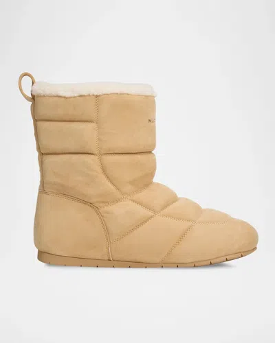 Marc Jacobs The Aspen Suede Winter Boots In Neutral