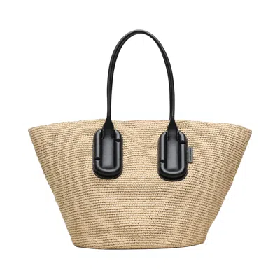 Pre-owned Marc Jacobs The Babe Tote In Woven 'natural' | Cream | Women's Size Onesize In White