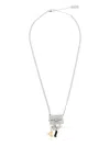 Marc Jacobs The Bag Life Necklace In Silver In Metallic