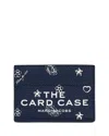 Marc Jacobs The Bandana Leather Card Case In Blue
