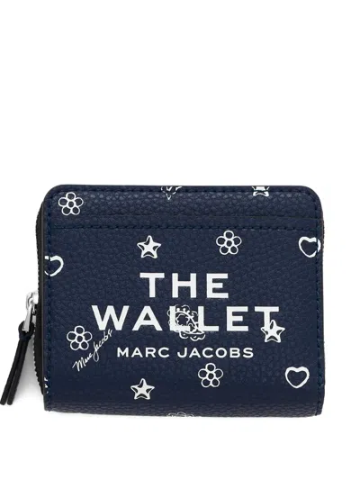Marc Jacobs The Bandana Leather Wallet In Blue