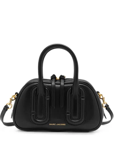 Marc Jacobs The Bauletto Micro Leather Handbag In Black