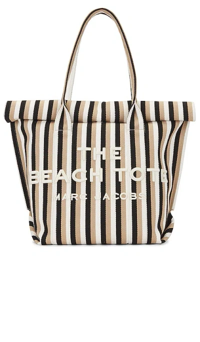 Marc Jacobs The Striped Jacquard Beach Tote Bag Camel Multi