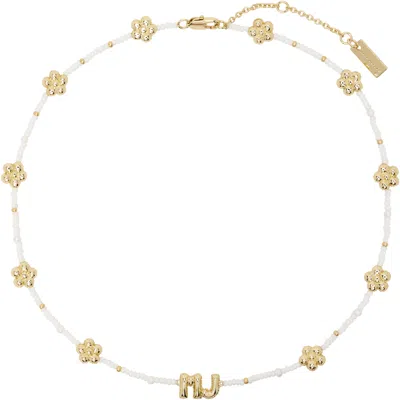 Marc Jacobs 'the Beaded Mj Balloon' Necklace In Gold