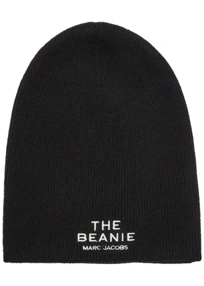MARC JACOBS MARC JACOBS THE BEANIE LOGO MERINO-BLEND BEANIE