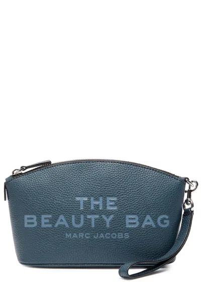 Marc Jacobs The Beauty Bag Leather Pouch In Dark Blue
