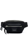 Marc Jacobs The Biker Logo-patch Belt Bag In Black