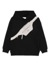 Marc Jacobs Black Sweatshirt For Boy With Belt Bag Print In Black