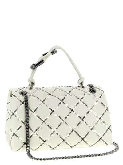 Marc Jacobs The Bi-color Quilted Dual Shoulder Bags White/black