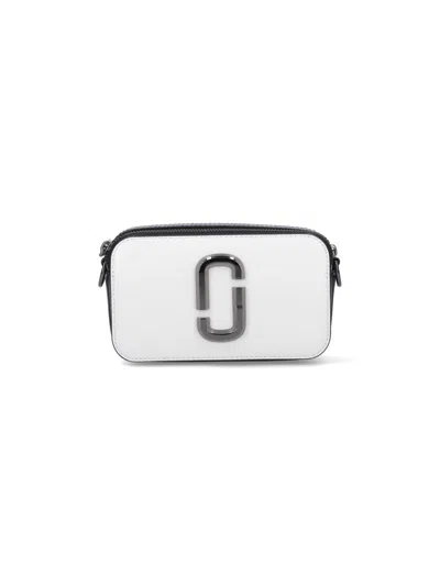 Marc Jacobs The Bi-color Snapshot Crossbody Bag In Black