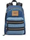 Marc Jacobs The Biker Colorblock Denim Backpack In Blue